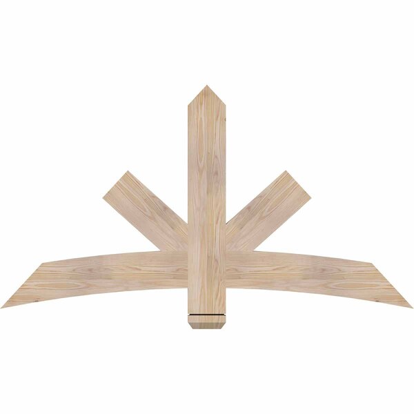 Ekena Millwork Alberta Smooth Timber Gable Bracket, Douglas Fir, 60"W x 32"H x 1 1/2"D x 5 1/2"F, 13/12 Pitch GBW060X32X0206ALB00SDF - main